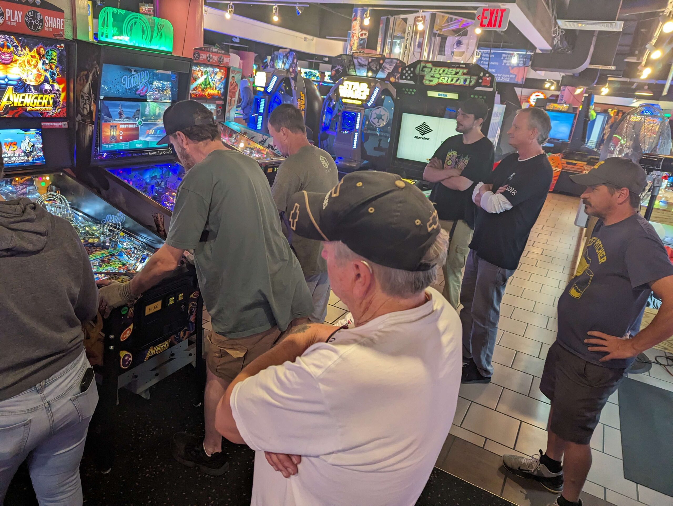 A tournament at Pinball Pete's